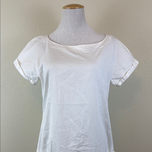 Penny Black by MaxMara Cotton White Short Sleeve Dress with Pockets Size 10 - Picture 2 of 11